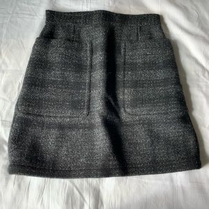 authentic burberry brit gray wool mini skirt